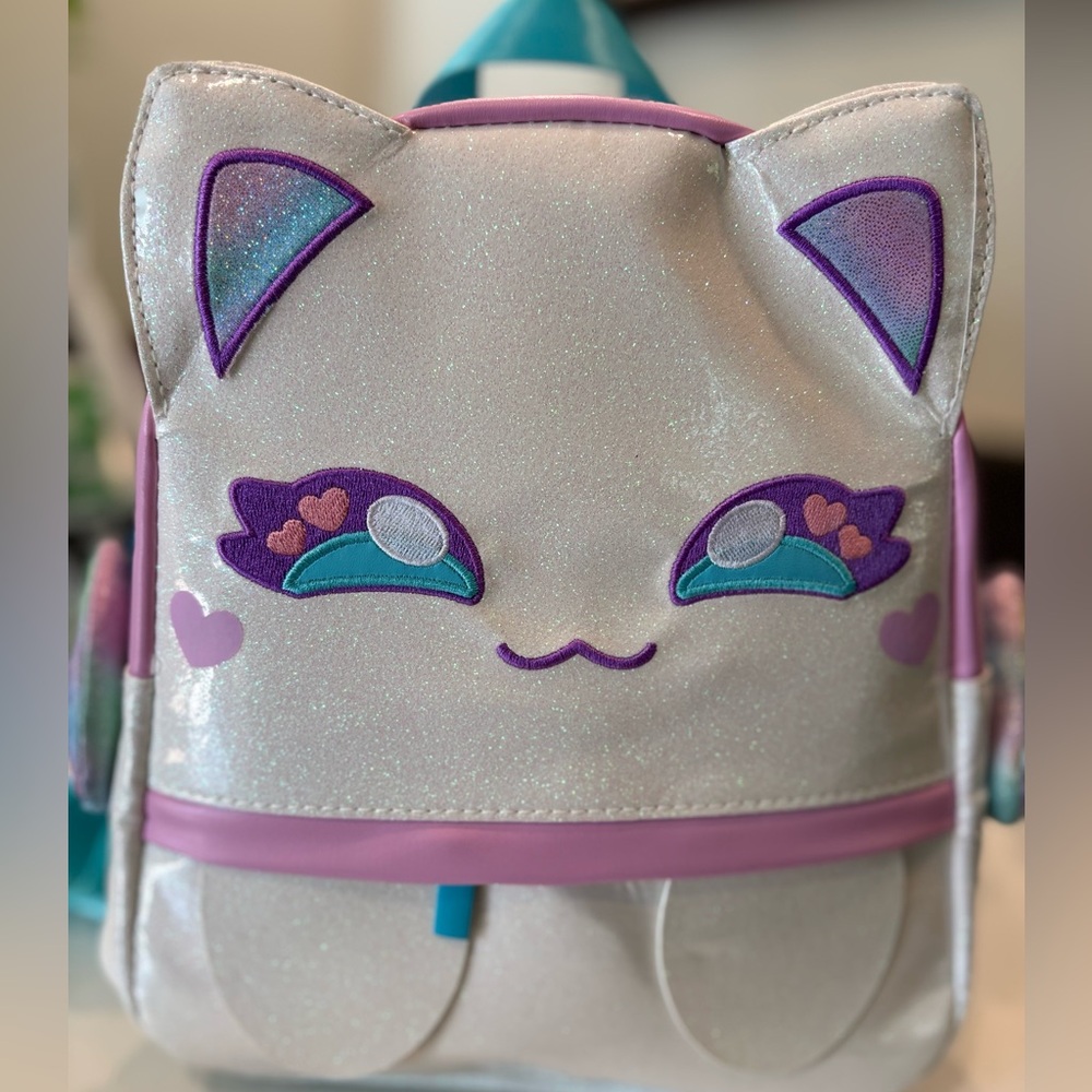 Cute Aphmau Meemeow Cat Face Backpack with Glitter Accents - Exclusive release